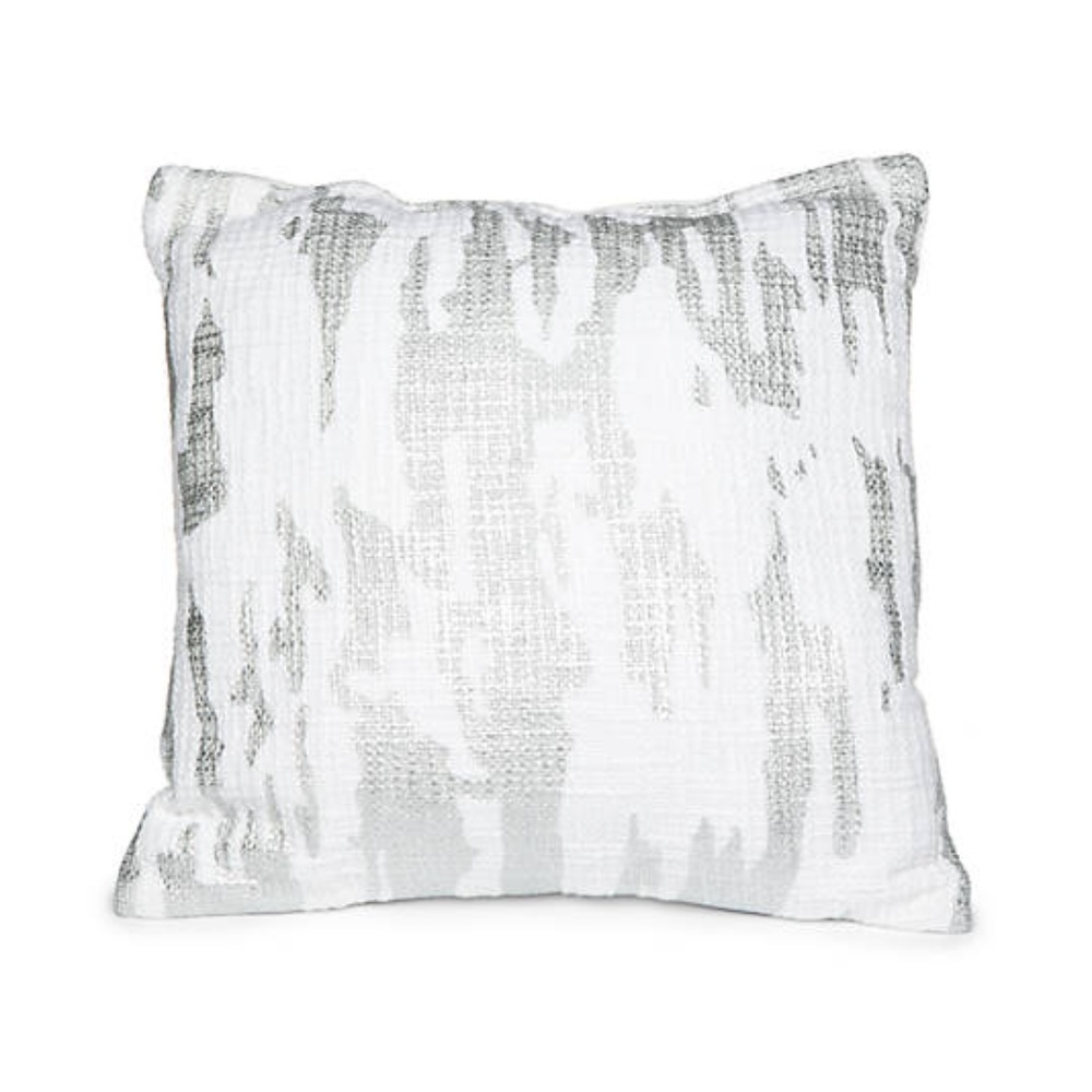Madison Asher Metallic Silver Pillow 16" X 16"